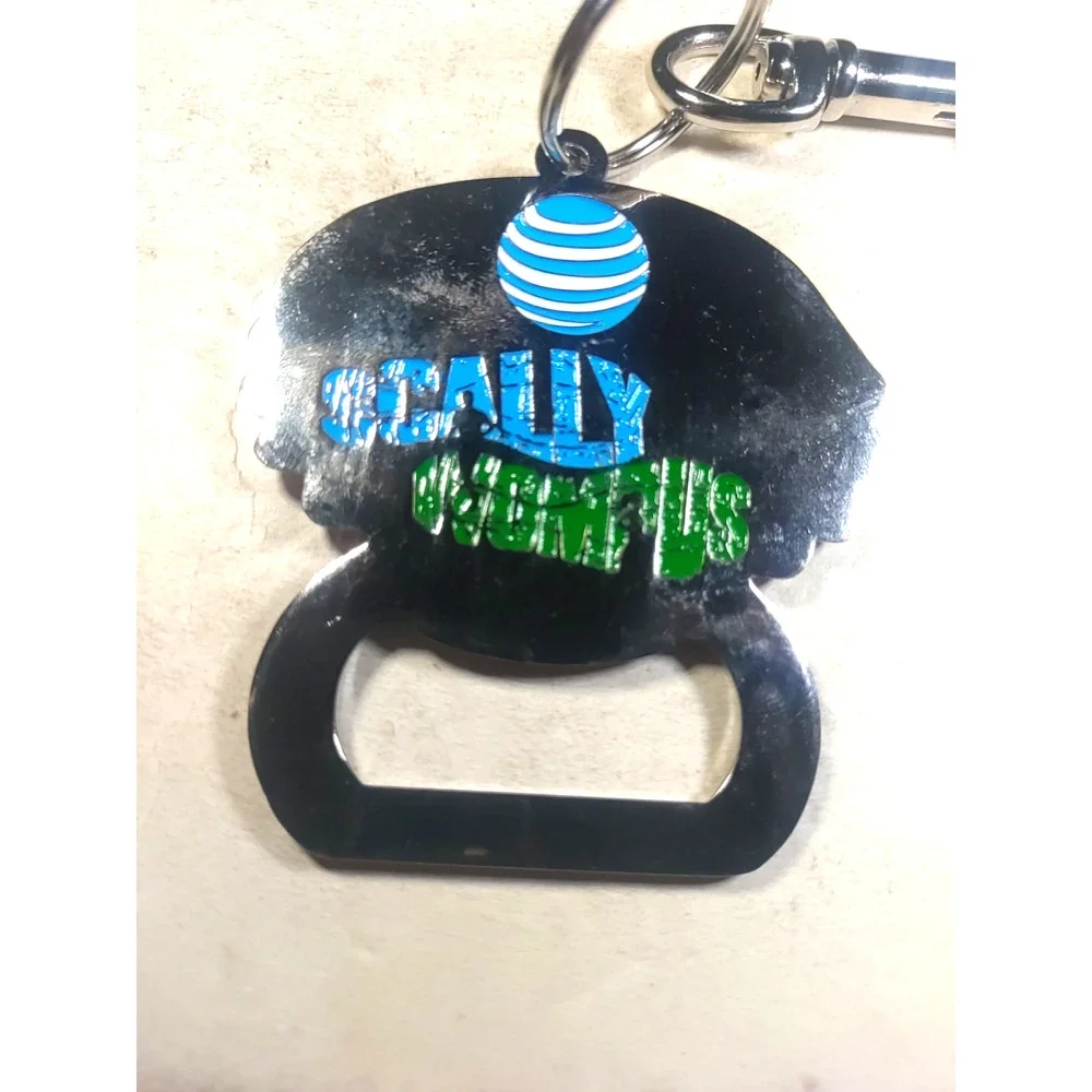 Alamo Beer Scally Wompus Bottle Opener Large Pink Cream silver Tone Keychain